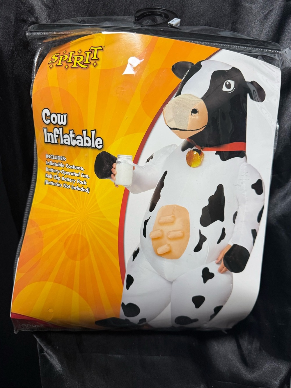 Spirit Halloween Inflatable Cow Costume Adult One Size w/ Fan